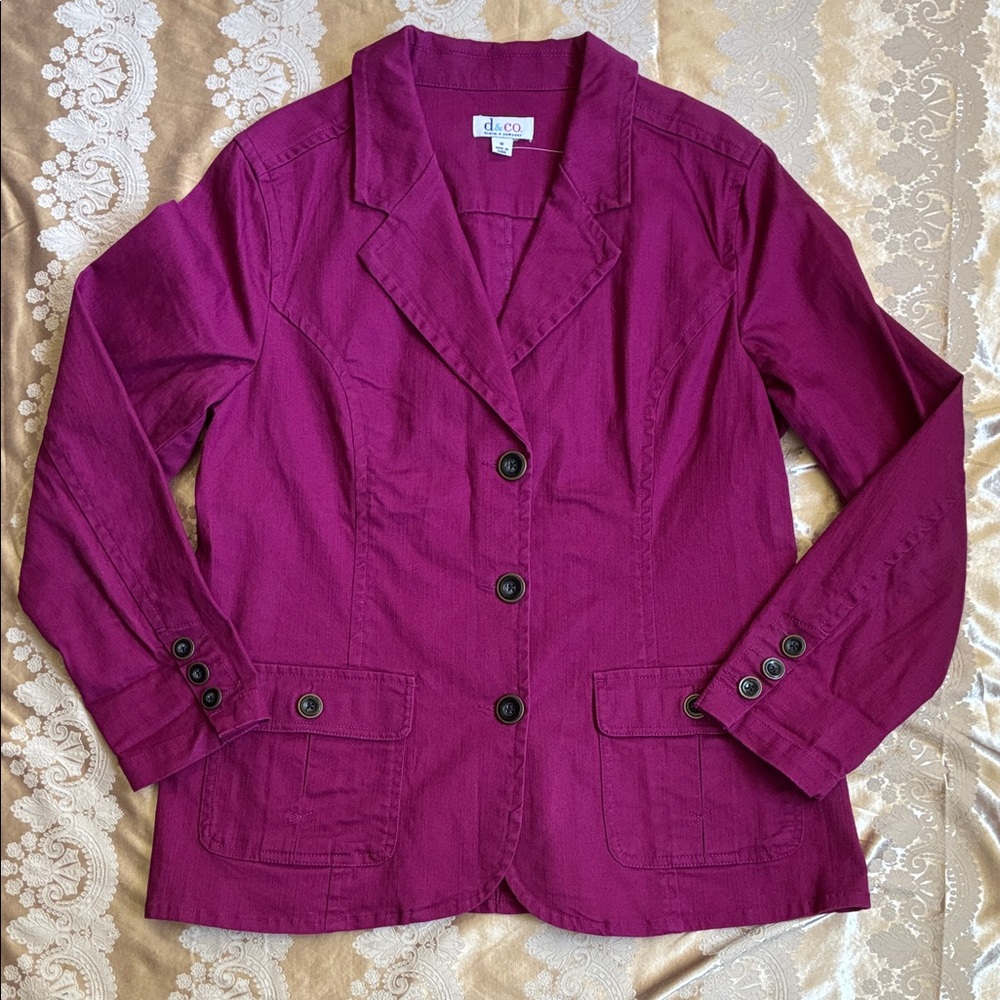 Denim&Co Rich Purple Blazer